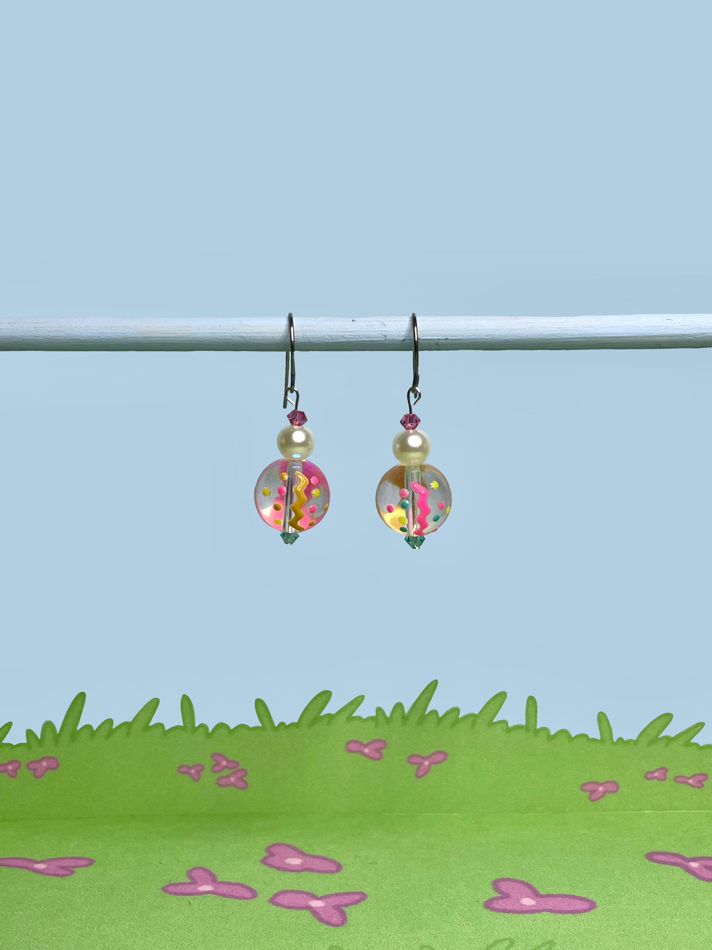 Retro bauble earrings