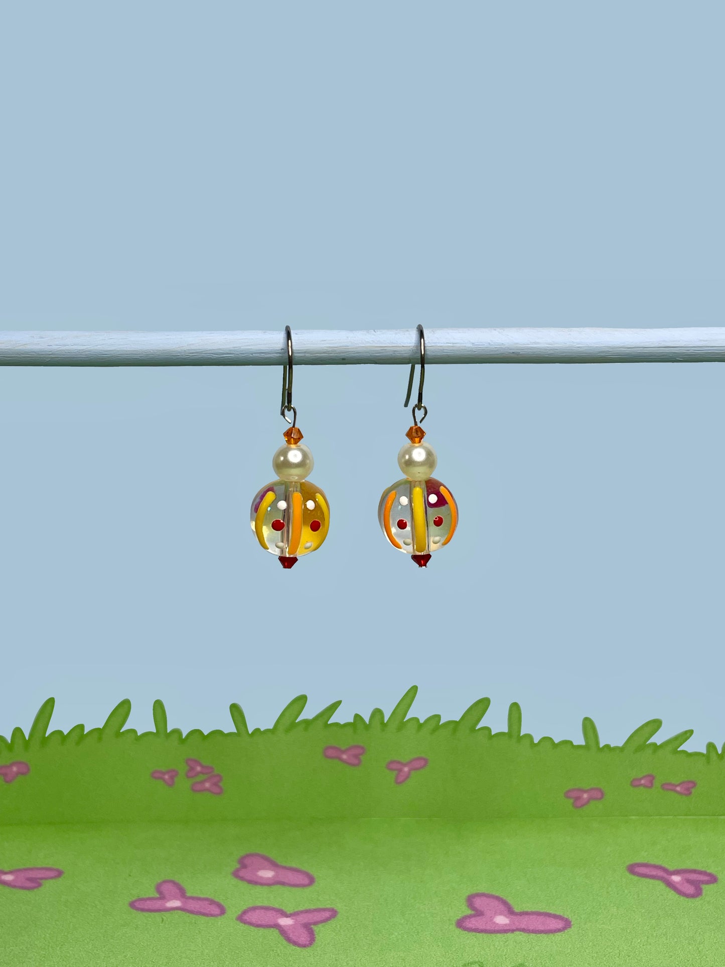 Retro bauble earrings