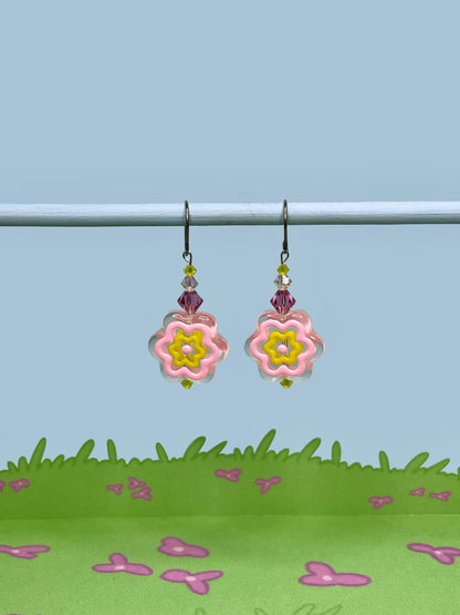 Retro flower earrings
