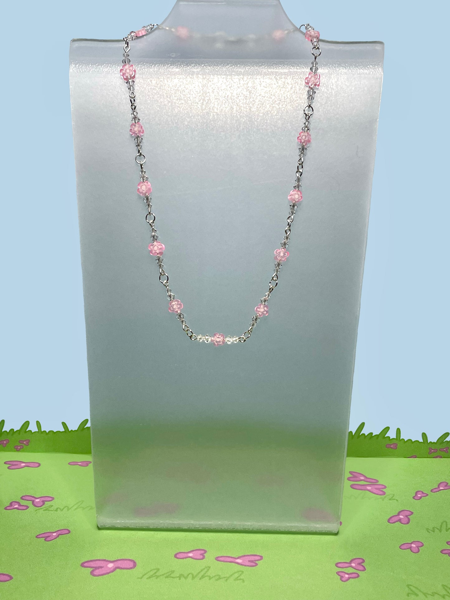 Millefiori flower necklace