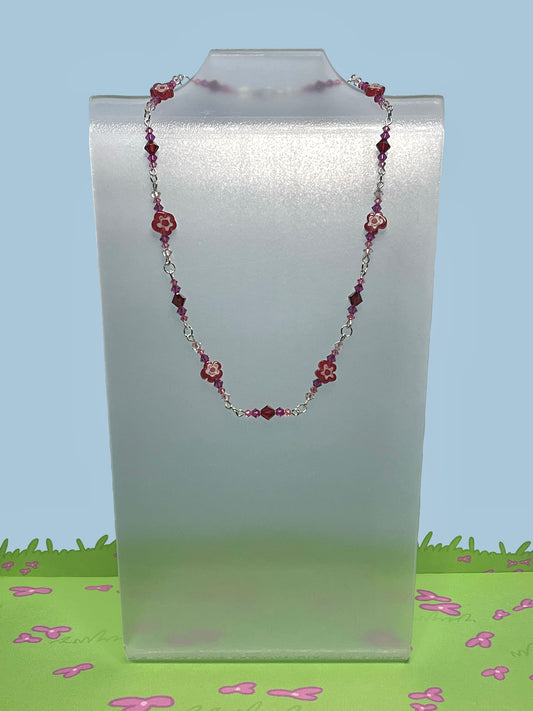 Millefiori flower necklace